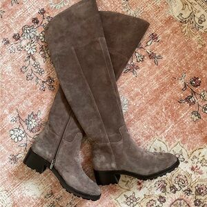 Chic Over the Knee Taupe Boots